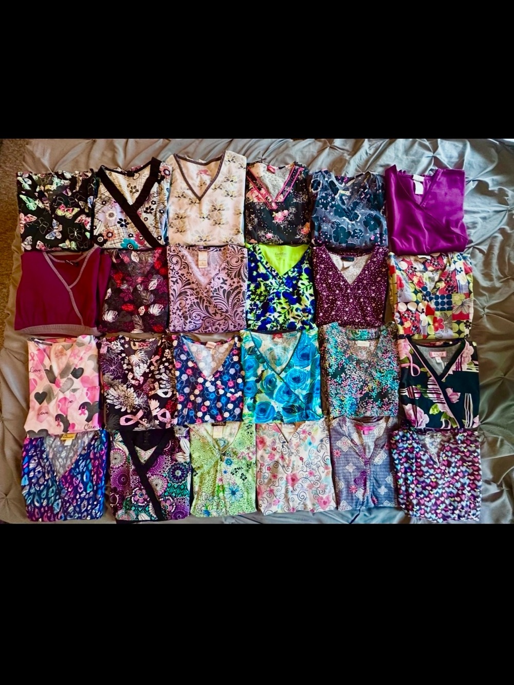 Lot of 24 Small Scrub Tops